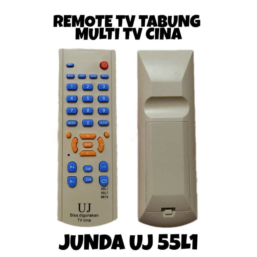 REMOTE MULTI UNIVERSAL TV CINA 55L1 UNTUK TV TABUNG DAN MESIN TV