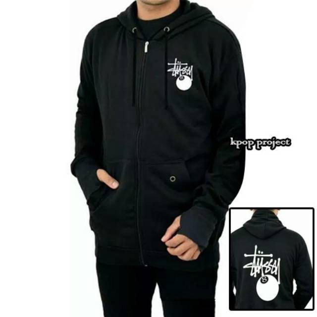 Jaket hoodie cowok stussy zipper finger | jaket hoodie pria | jaket hoodie stussy