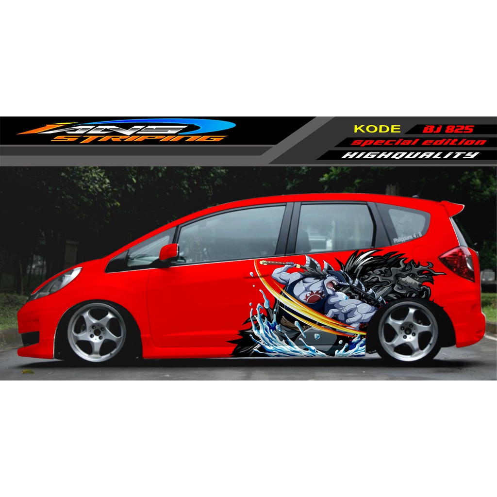 VARIASI STICKER MOBIL HONDA JAZZ, SIGRA, YARIS, SWIFT / DECAL MOBIL / DECAL STICKER MOBIL ANIMASI