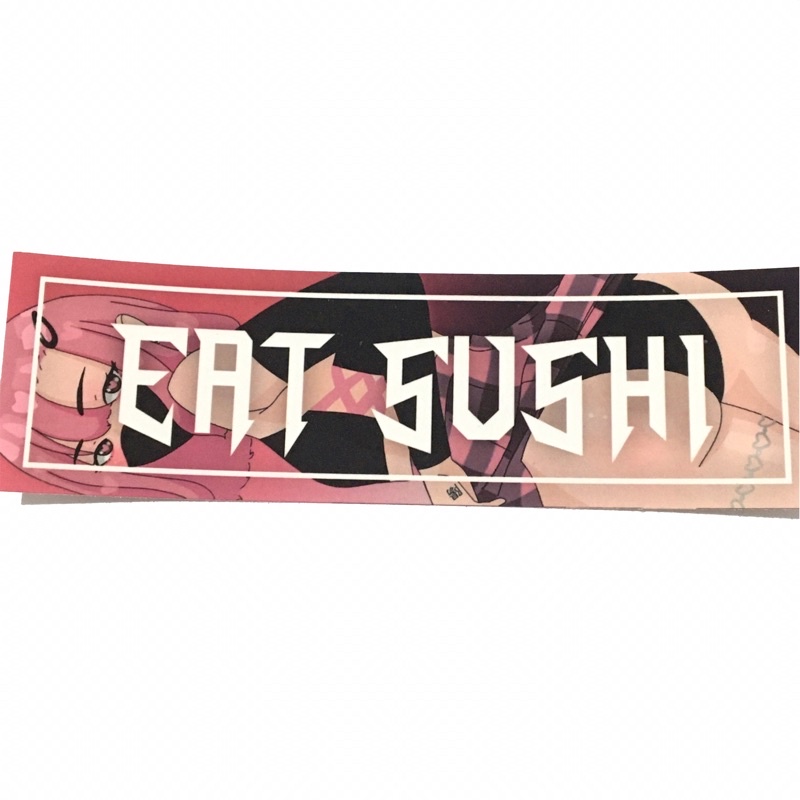 

EAT SUSHI Slap Sticker, Japanese Sticker, Anime Sticker, Kawaii Sticker, JDM Sticker