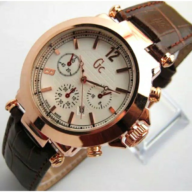 JAM WANITA ELEGANT GC GUESS COLLECTION CHRONO KULIT GC001