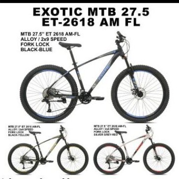 Terlaris Sepeda Gunung Mtb Exotic 2618 Am Fl 27,5Inch