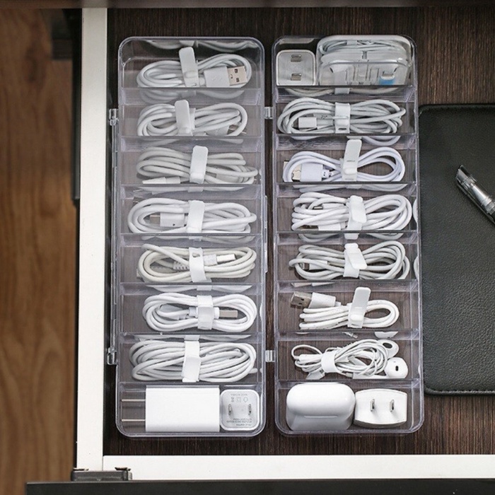 Kotak Organizer Kabel Multifungsi Cable Management 8 Slot - 8 Slot