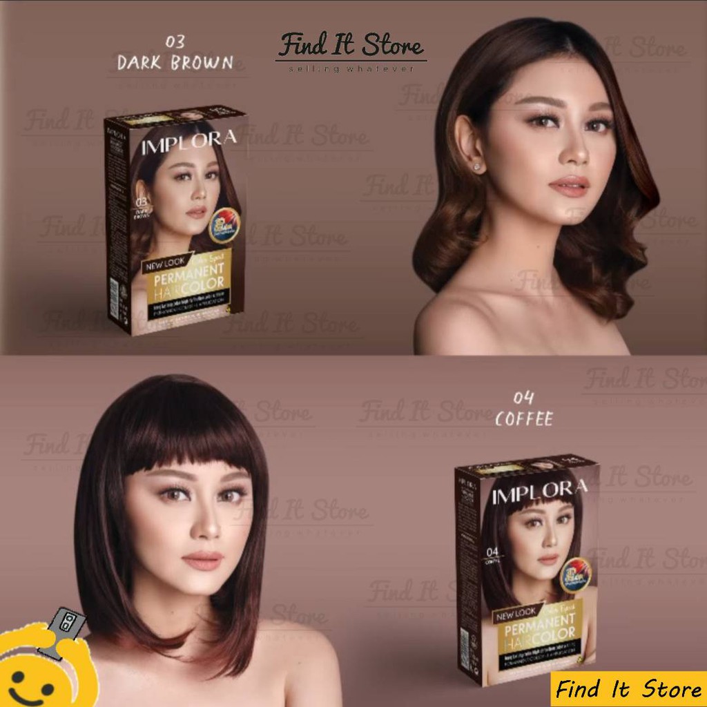 Implora Permanent Hair Color | Cat / Pewarna Rambut | BPOM