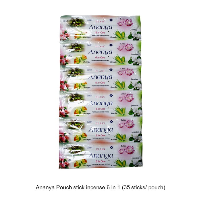 Dupa/Hio Wangi Harum Savitri Class Ananya Stick Incense India Renceng 6 in 1 aroma