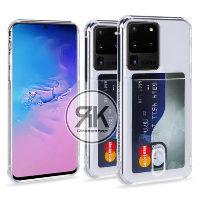 Anti Crack Card Holder Kartu SAMSUNG S20 S21 S20+ S20 S22 ULTRA S10 S10+ S10 LITE case casing cover