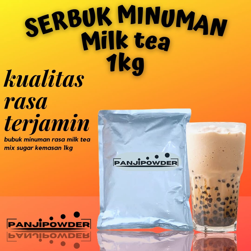 bubuk minuman boba rasa milk tea 1kg bubuk minuman rasa milk tea serbuk minuman aneka rasa powder minuman