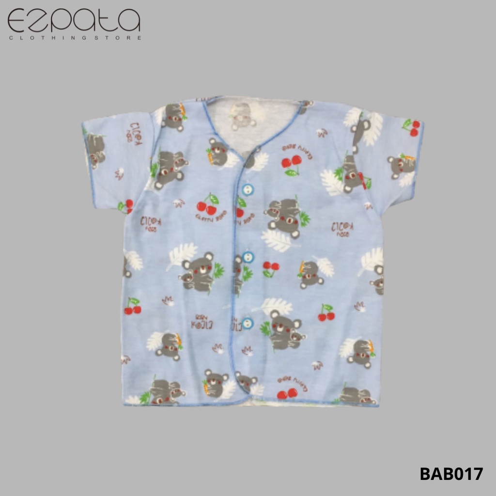 Ezpata Baju Bayi Baru lahir Lengan Pendek Usia 0-3bulan Unisex Random