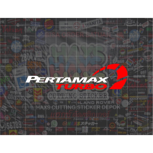 Cutting Sticker Pertamax Turbo 2 Warna Ukuran 10 Cm untuk motor dan mobil