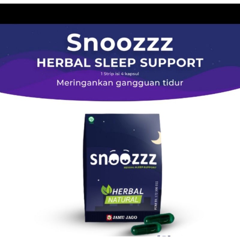 SNOOZZZ HERBAL SLEEP SUPPORT | Meringankan Gangguan Tidur - ED 05/2024