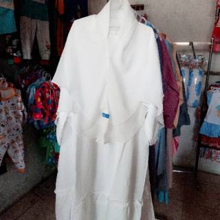  Gamis  putih anak  5 10th Nubi ory Zahra  white nubintang 