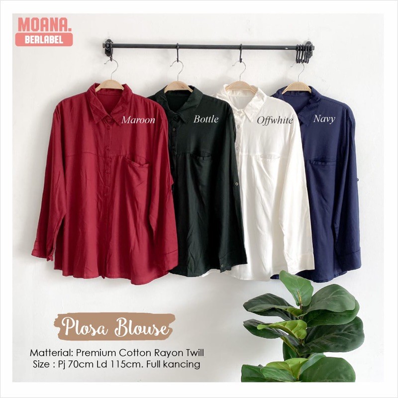 Plosa Blouse - NYAMAN, SIMPLE, BAHAN PREMIUM, DINGIN by MOANA