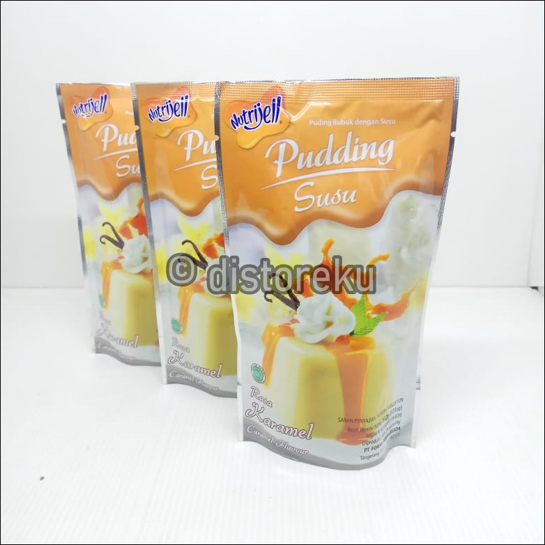 nutrijel PUDING susu rasa karamel CARAMEL flavour 142gr (5.01oz) + vla