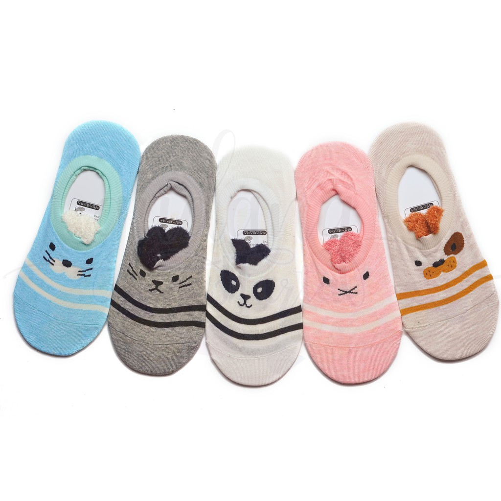 Kaos Kaki Simple animal Jambul Hidden Socks Panda Rabbit Cat Dog Kucing Kelinci Anjing GH 103057