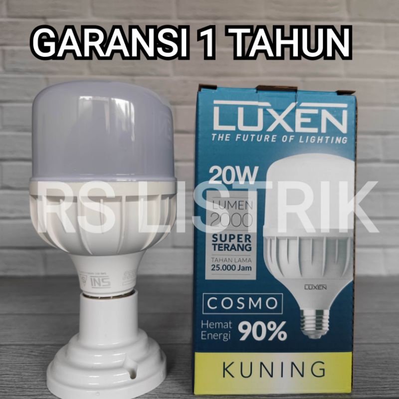 LUXEN LAMPU LED COSMO 20W 20 WATT CAHAYA KUNING 3000K GARANSI 1 TAHUN