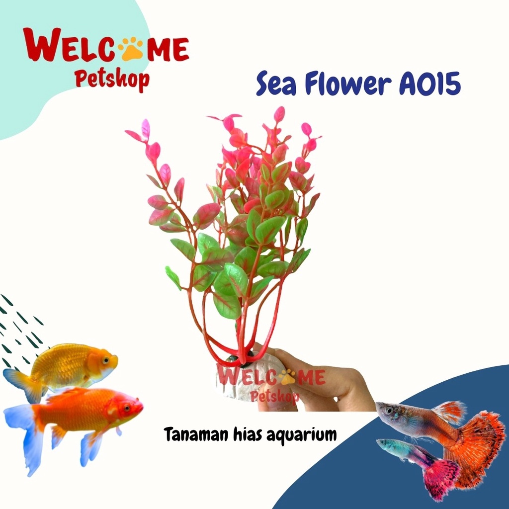 Sea Flower A015 / Hiasan Bunga Tanaman Aquarium / Aksesoris Aquarium