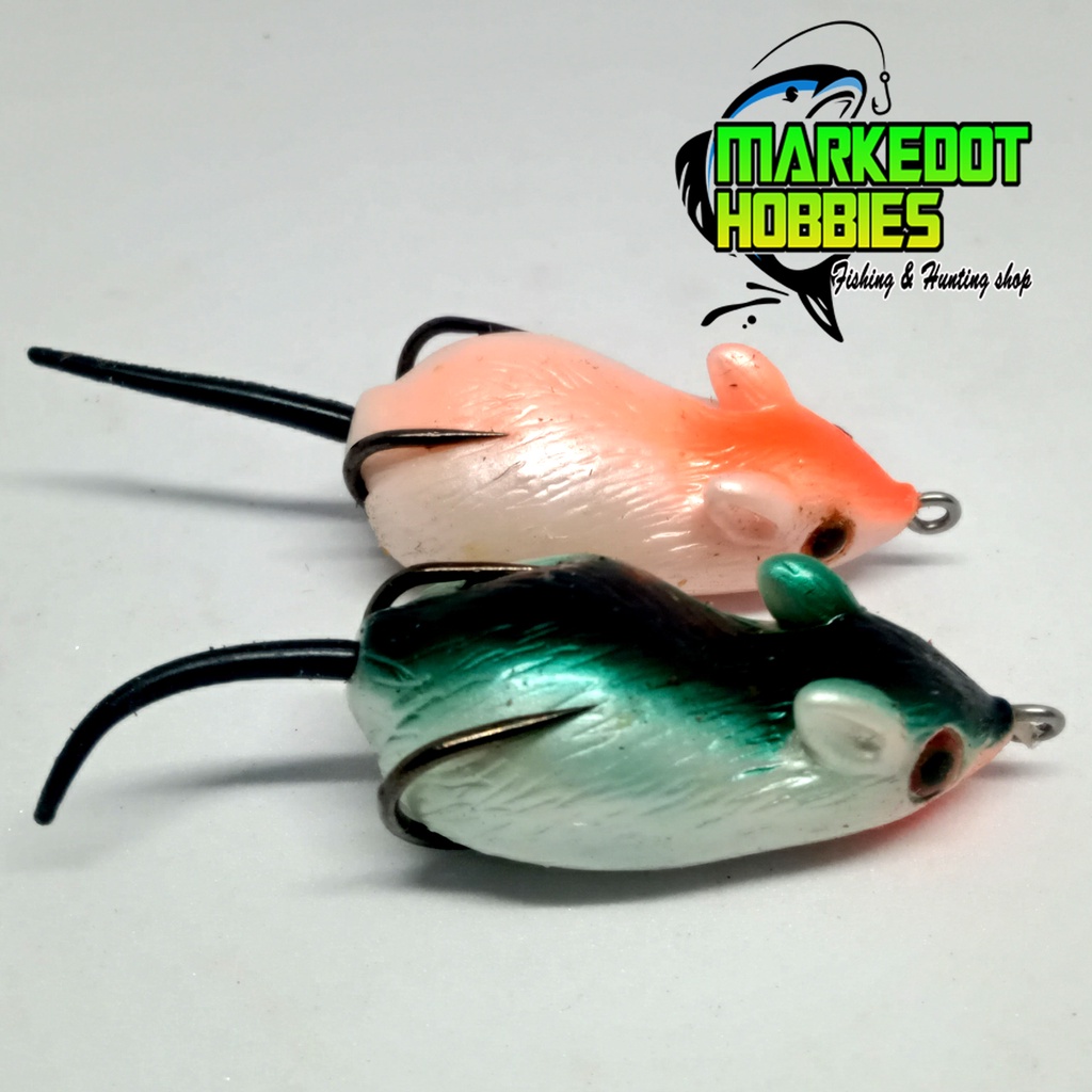 Umpan Pancing Bentuk Tikus Soft lure Frog Minnow Gabus Dengan Timbal