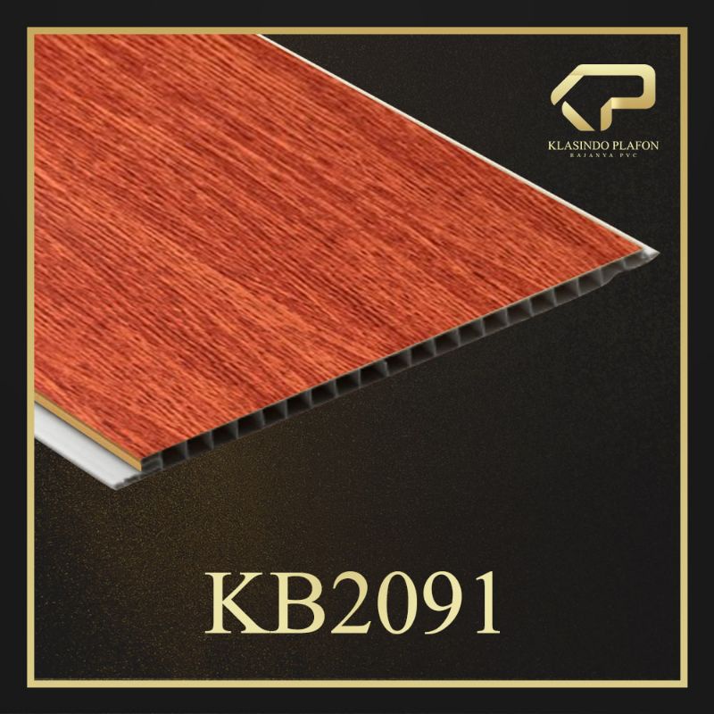 Plafon PVC Murah Bandung Motif Kayu ( Coklat )