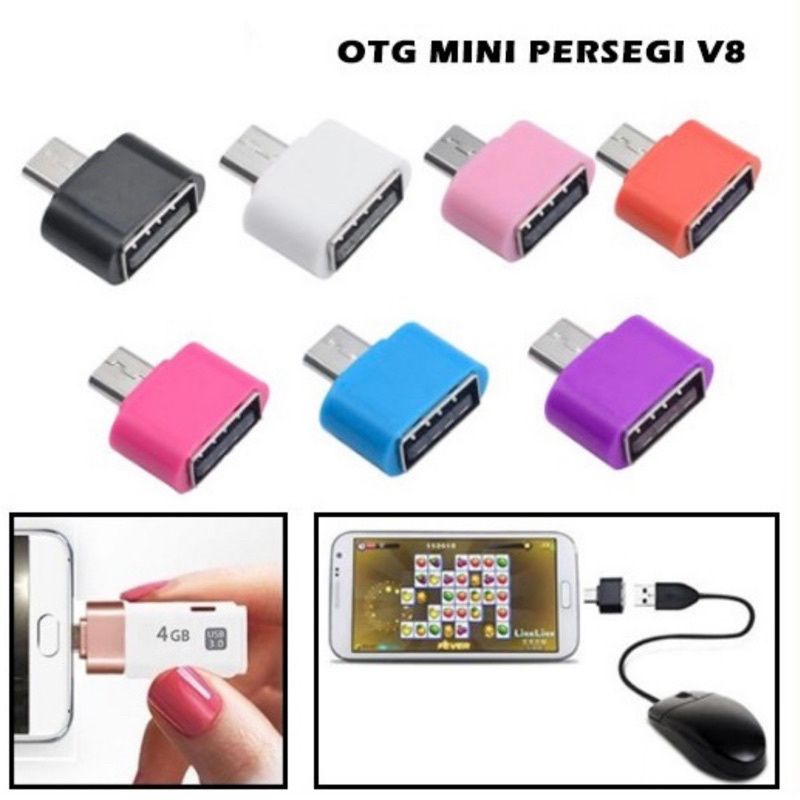 OTG MINI PERSEGI Micro USB Sambungan Port Konektor NON KABEL USB Female to Micro USB Male CONNECTOR