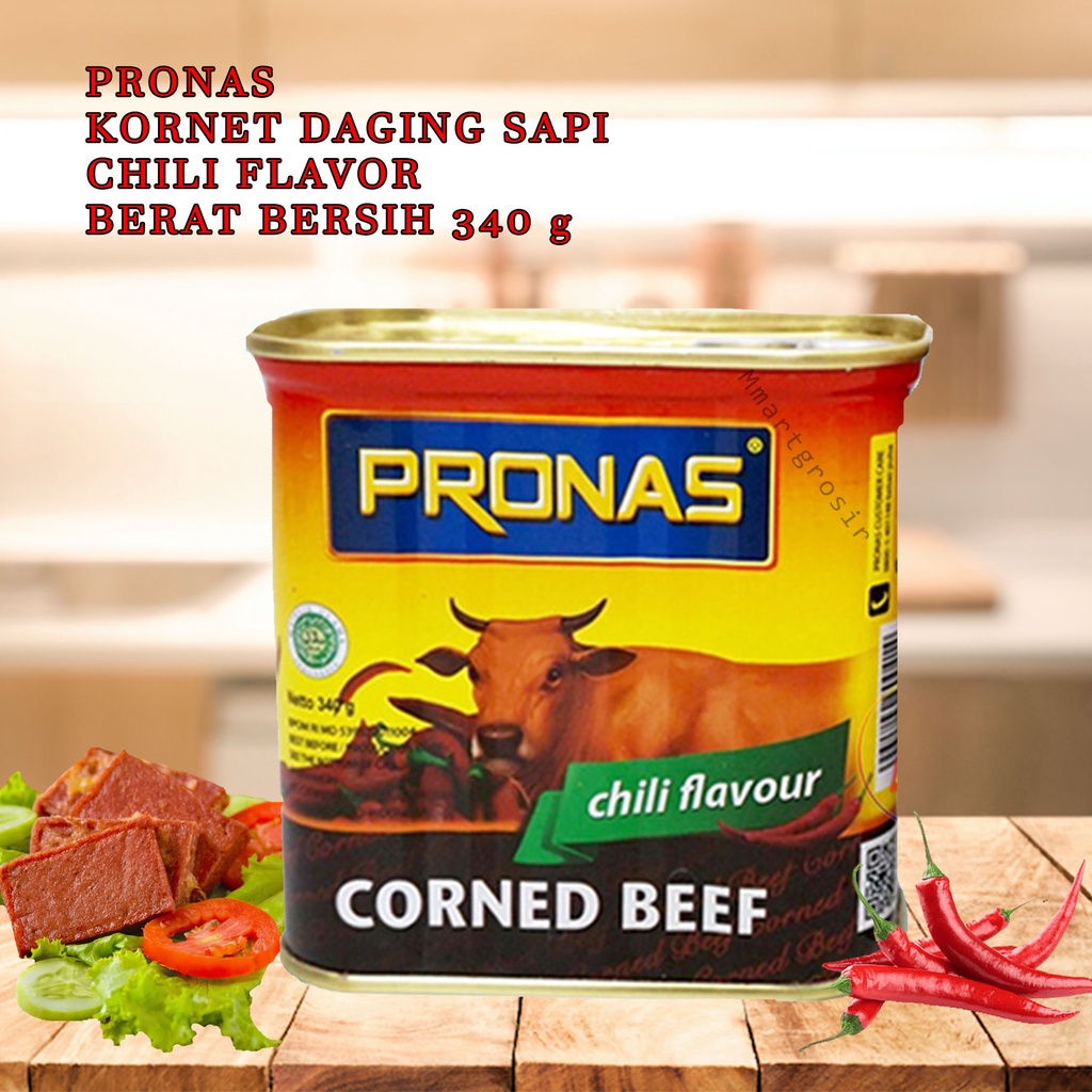 PRONAS KORNET DAGING SAPI RASA PEDAS 340g