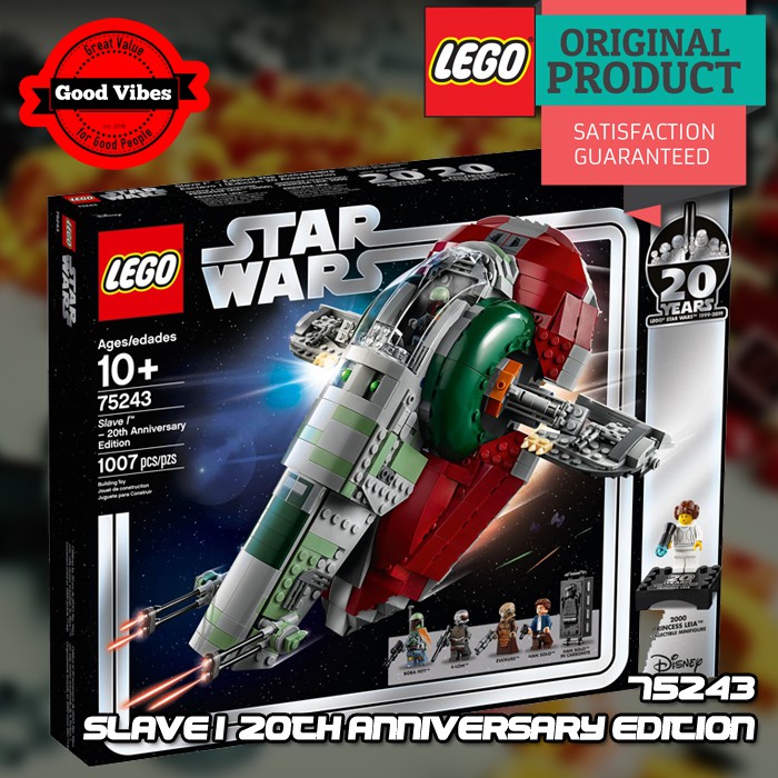 LEGO Original STAR WARS 75243 Slave I 20th Anniversary Edition - Mainan Anak Film Boba Fett Lego