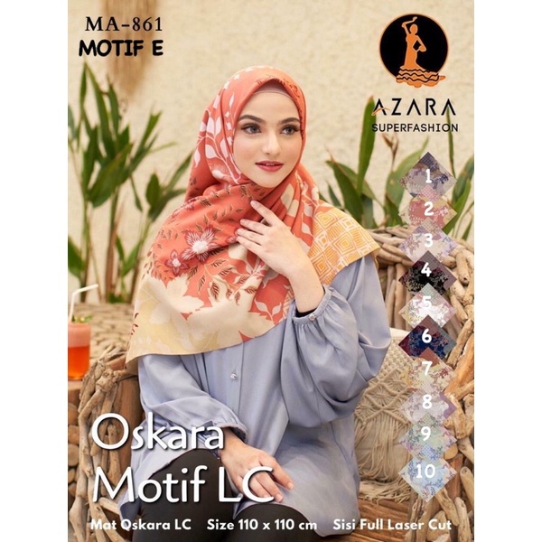 [PART 1] HIJAB SEGIEMPAT OSKARA LC MOTIF