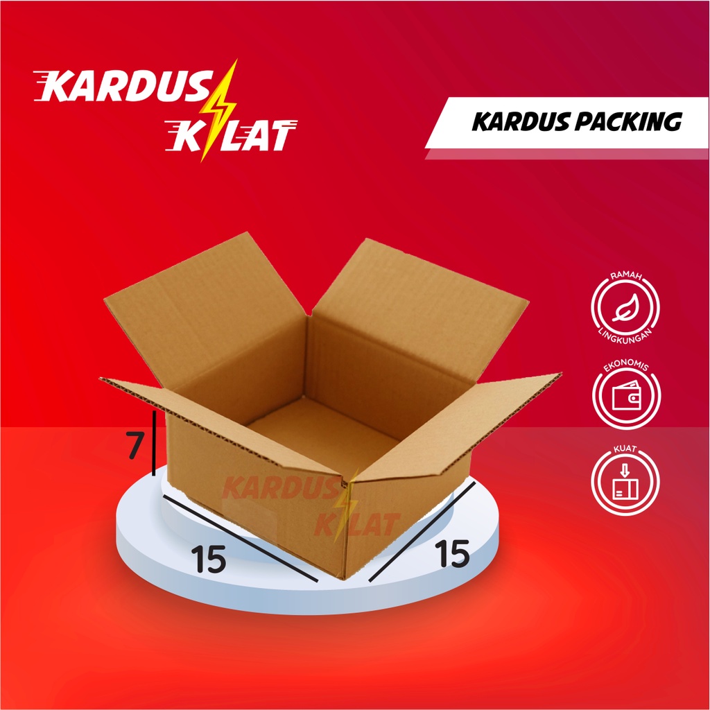 

Kardus Packing 15x15x7 - Karton Box Dus Kotak Packaging Kecil Polos Murah Baru