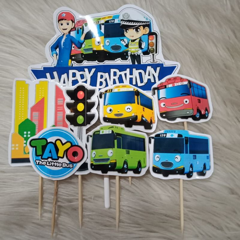 cake topper birthday karakter tayo