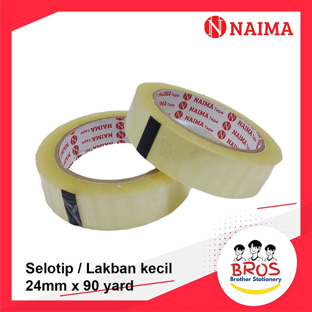 

HenJO (6Pcs) Selotip Bening 24 MM x 90 Yard / Solatip Kecil Bening 1 Inch x 90 Yard
