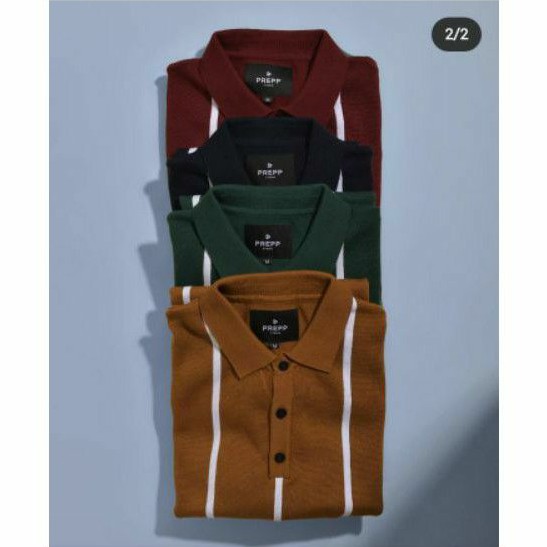 Stripy Polo Shirt by Preppstudio