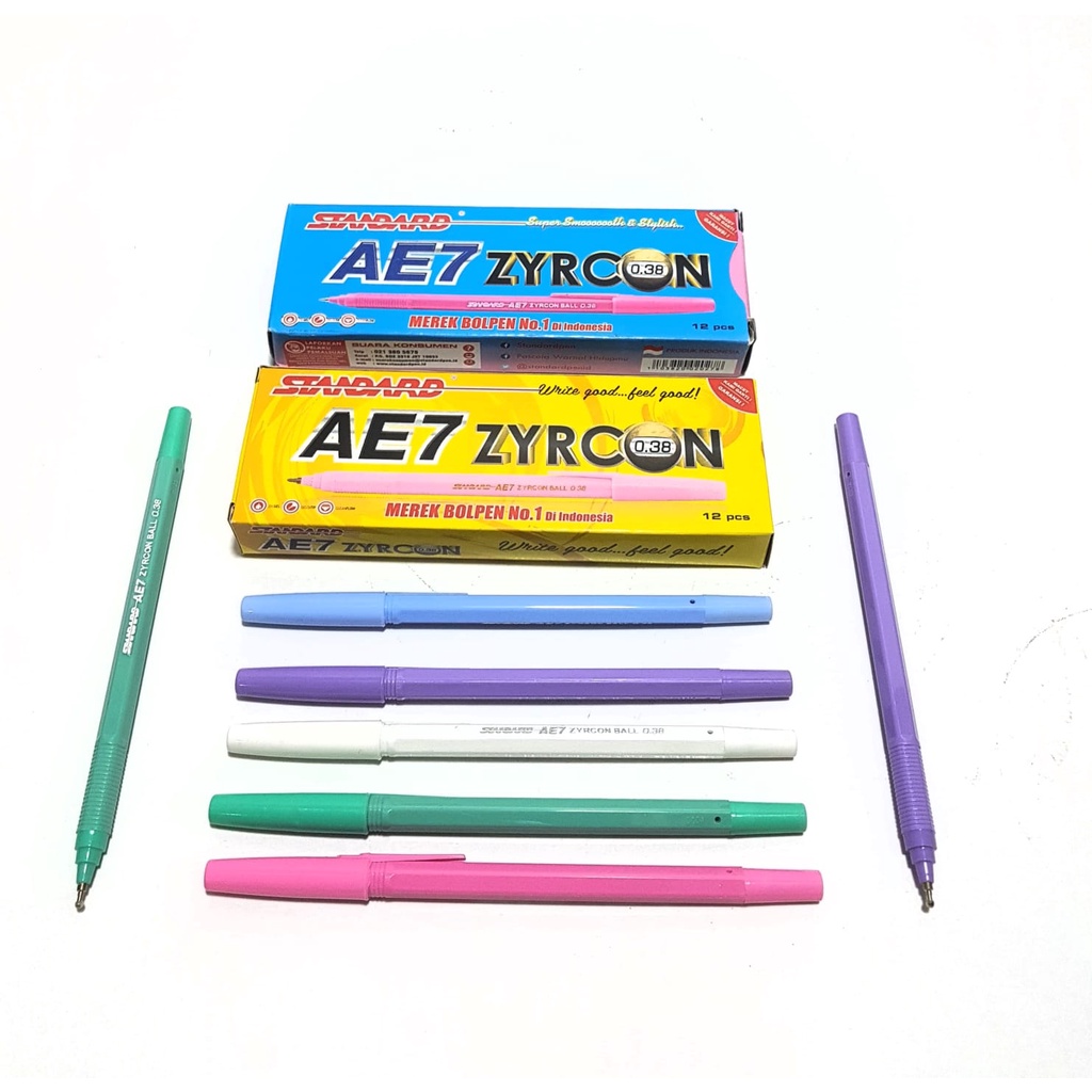 

1 Pak / Pulpen Standard AE7 ZYRCON BALL 0.38mm Pulpen Standard AE-7 Xyrcon
