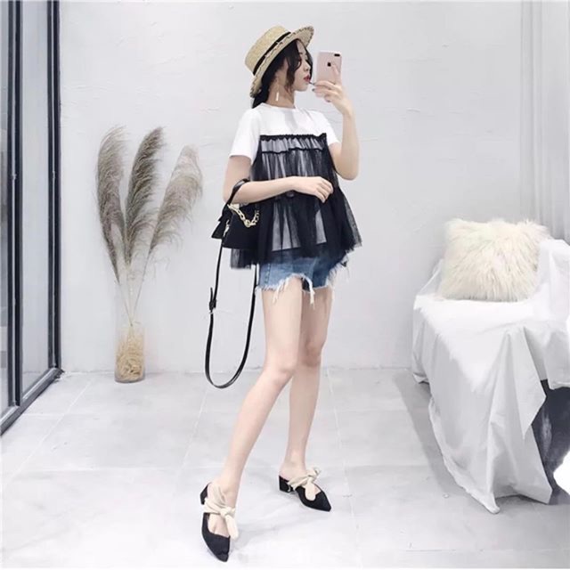 Megan mesh top