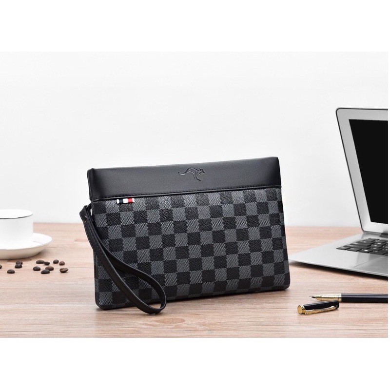 Business Clutch Big Model Damier Black / Tas tangan Handbag Pria BC02 1077