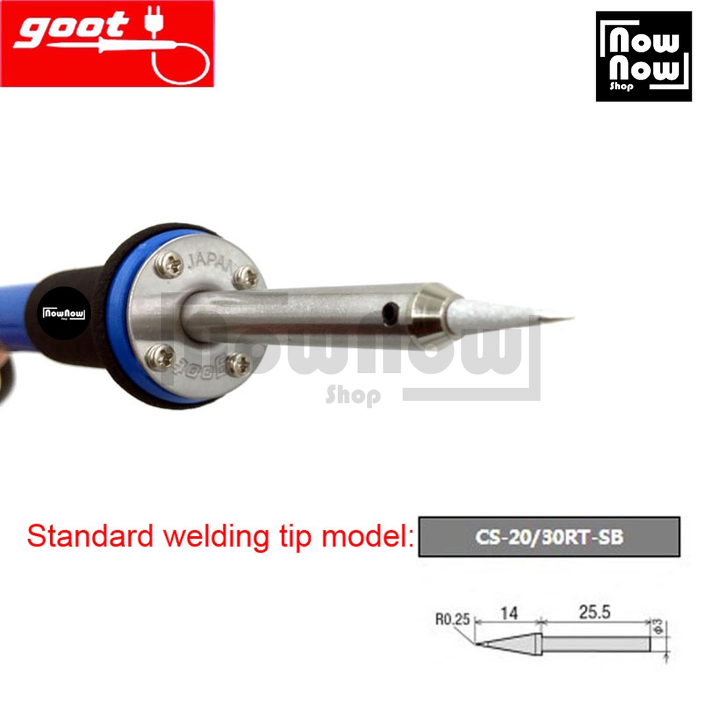 SOLDER GOOT CS-31 SUNSHINE 220V 25W 25 WATT SOLDERING IRON TANGAN JAPAN JEPANG SPAREPART HANDPHONE KOMPUTER LISTRIK LAS PENGELASAN ALAT SERVICE TERMOSTAT BESI TAJAM