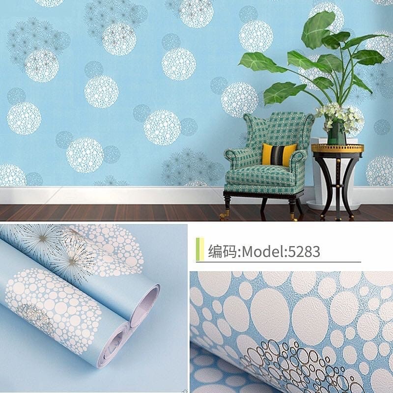 Wallpaper sticker dandelion jarum biru
