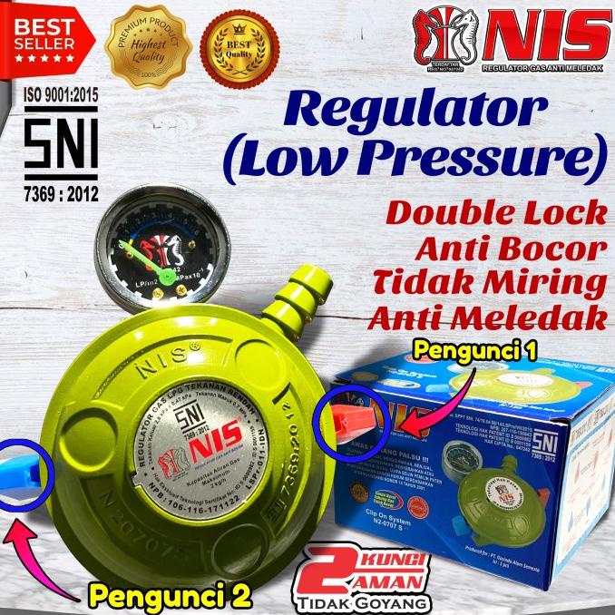 REGULATOR GAS NIS 2 PENGUNCI/DOUBLE LOCK