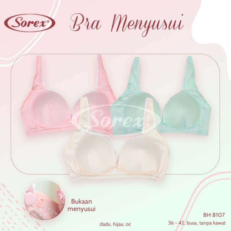 nadivabaru BH BUSA TANPA KAWAT SOREX BRA MENYUSUI BH8107 BRA BUSA TANPA KAWAT SOREX NURSING BRA BUSU