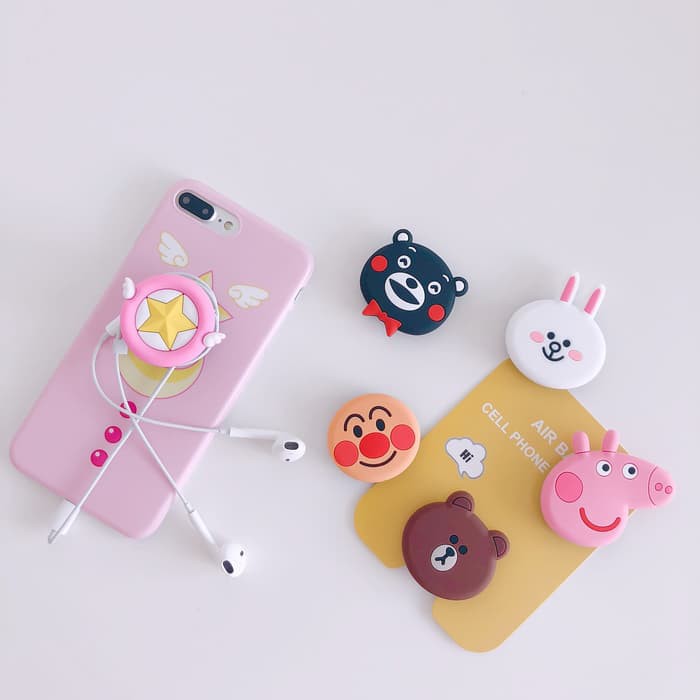 POP SOCKET LUCU MODEL 3D KARAKTER KARTUN DAN HEWAN