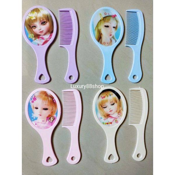 Cermin Kecil Lovely Girl Set 2 in 1