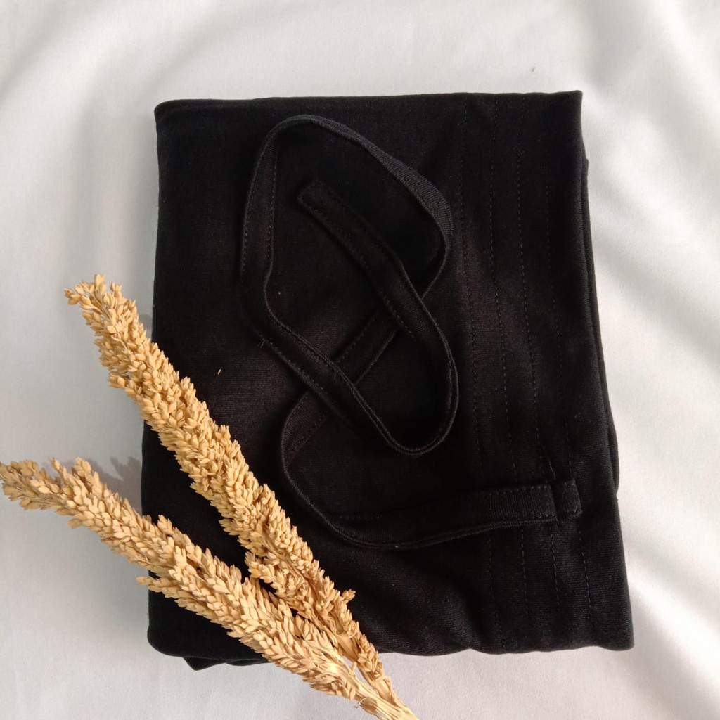 TERLARISSS!!!HIJAB DEWASA MUSLIMAH/BERGO MARYAM TALI-BERGO AISYAH BAHAN KAOS TC PREMIUM-BEST SELLER-Black