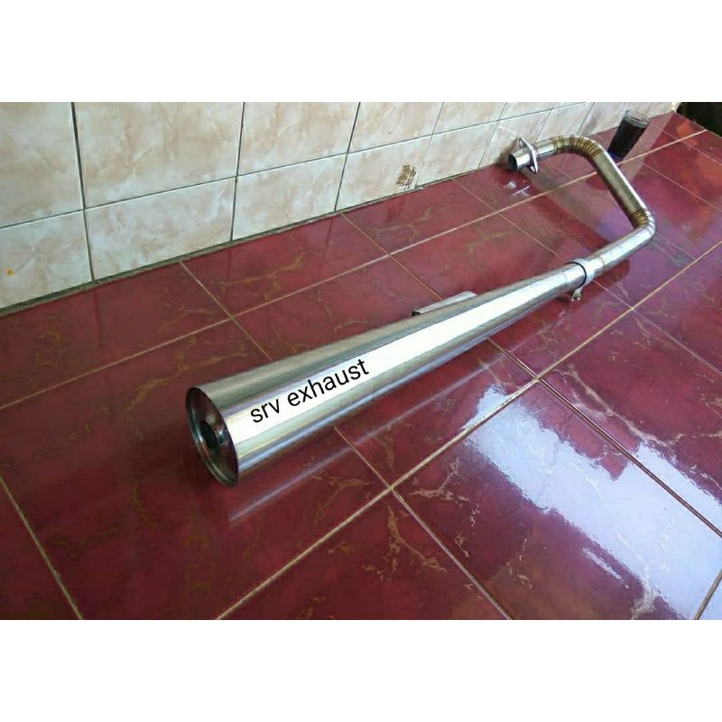 knalpot racing custom kawasaki binter merzy 200 full stenlis original srv