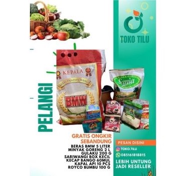 Paket Sembako Pelangi/ Beras/ Minyak/ Kecap/ Kopi/ Royco