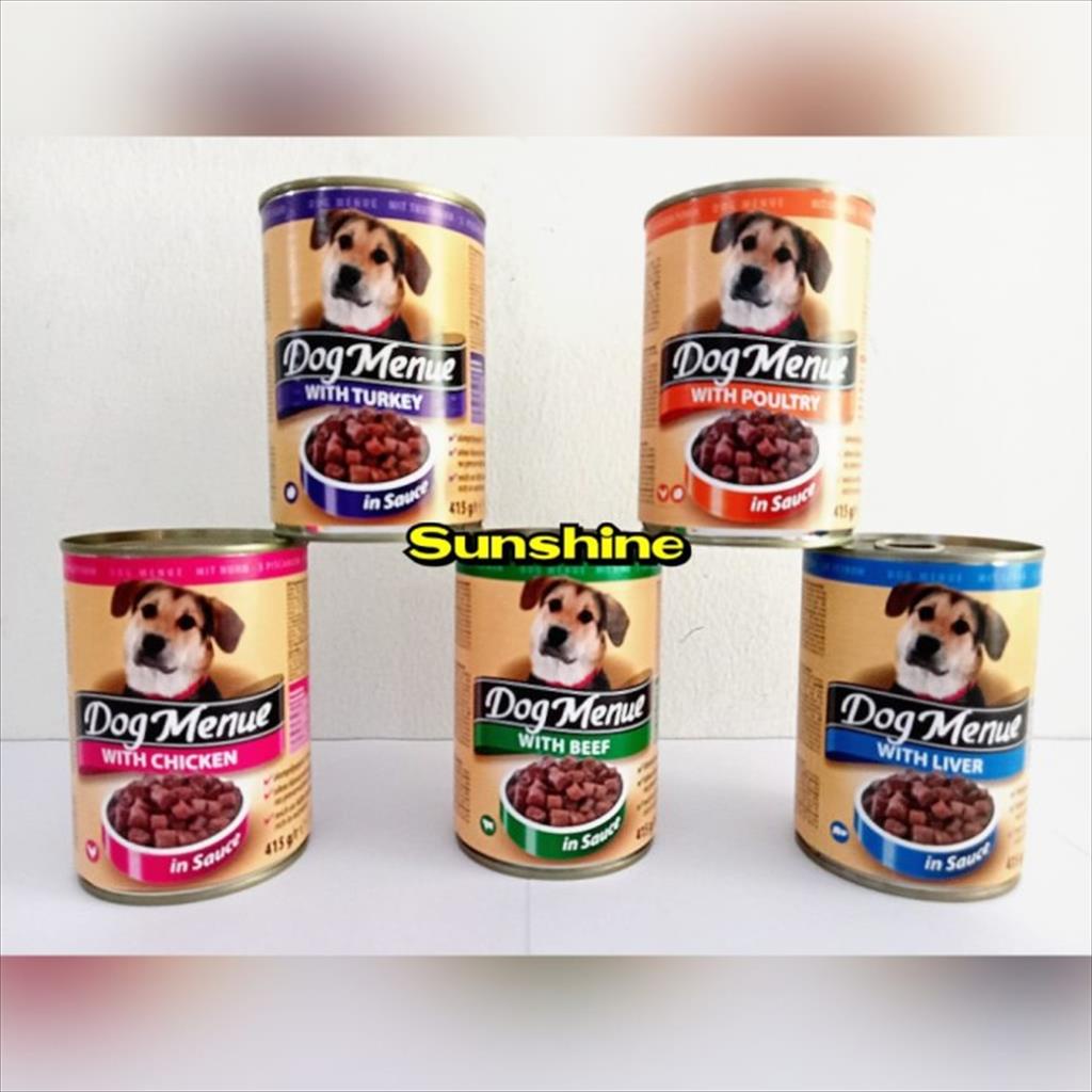Makanan Anjing Basah Kaleng Dog Menue Can 415gr - Wet Dog Food