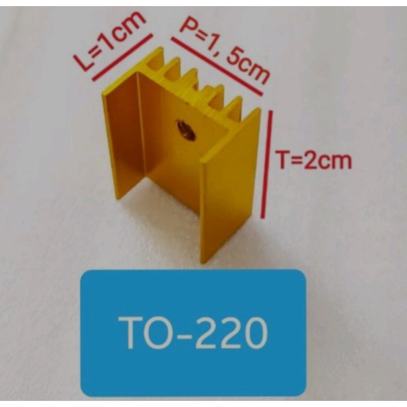 PENDINGIN TRANSISTOR TO-220 / HEATSINK ALUMINIUM TRANSISTOR TIP TO220
