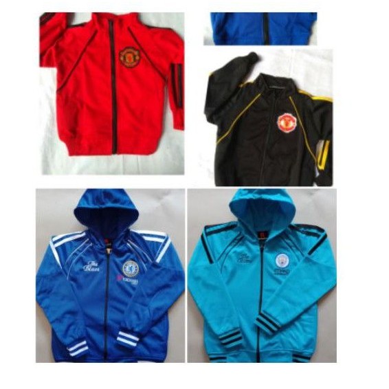 JAKET TRACTOP BOLA ANAK KIDS MU BARCELONA MADRID CITY MURAH