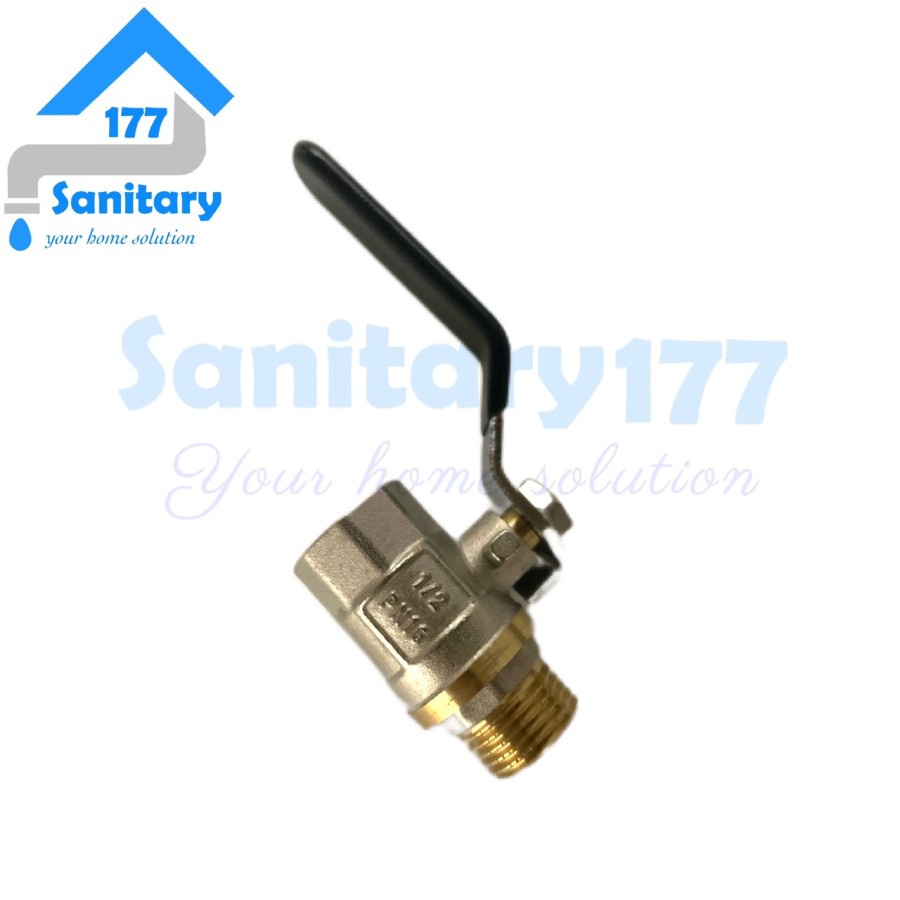 BallValve 1/2 inch Kuningan Drat Luar Dalam - Stop Keran sambungan pipa air Ball Valve Brass Two Way Valve FRAP