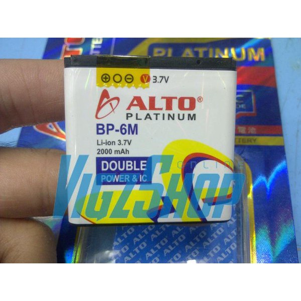 ORIGINAL  Baterai Baterai Nokia N73, N73 Music Edition, N77, N93 BP-6M 2000mAh Alto Double Power
