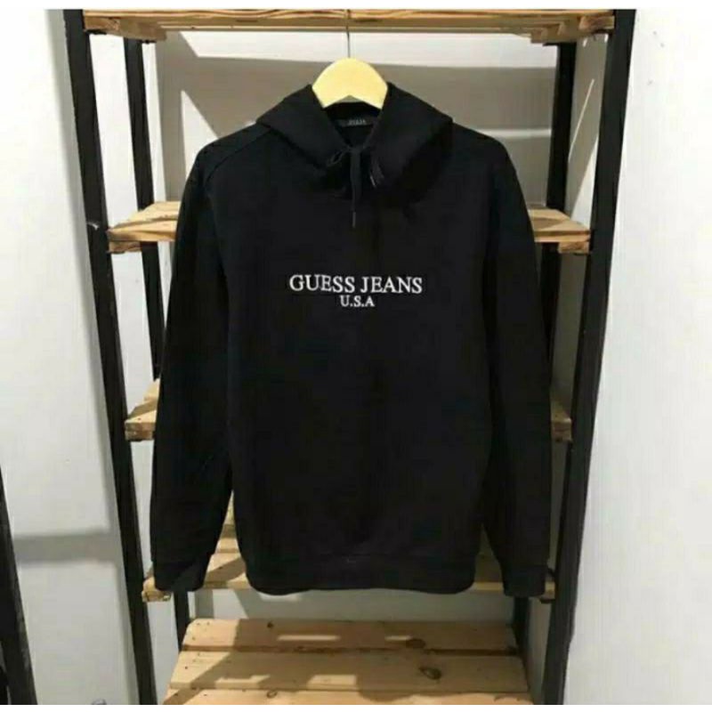 hodie terbaru guess jeans simpel pria & wanita
