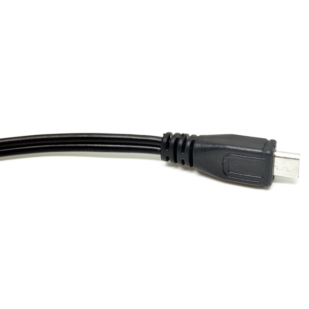 Kabel Splitter Micro USB ke AUX 3.5mm + USB Male - HITAM