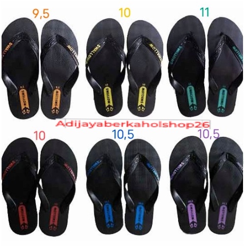 SANDAL SWALLOW  JEPIT KARET HITAM ALL UKURAN SATUAN dan GROSIR